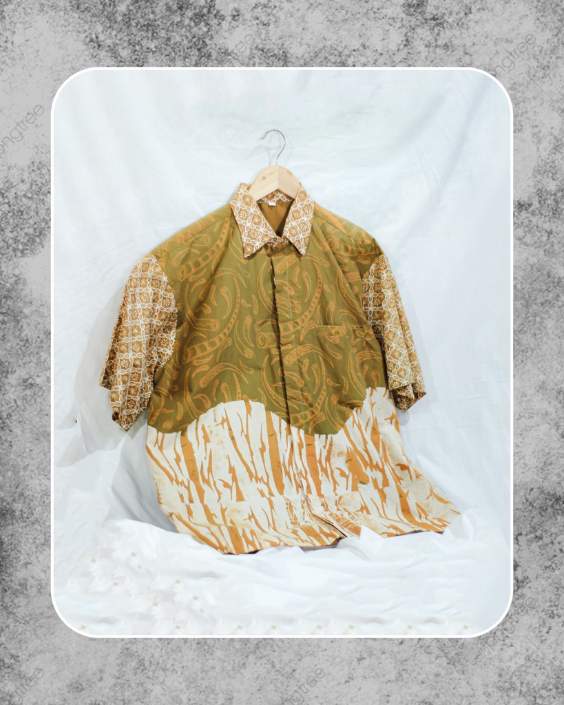 Kemeja Batik tulis motif abstrak